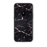 Thumbnail for 4 - OnePlus 6 Black Rosegold Marble case, cover, bumper