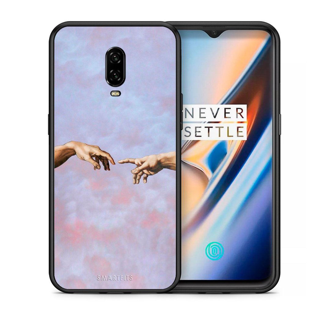 Θήκη OnePlus 6T Adam Hand από τη Smartfits με σχέδιο στο πίσω μέρος και μαύρο περίβλημα | OnePlus 6T Adam Hand case with colorful back and black bezels