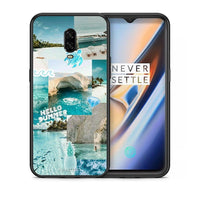 Thumbnail for Θήκη OnePlus 6T Aesthetic Summer από τη Smartfits με σχέδιο στο πίσω μέρος και μαύρο περίβλημα | OnePlus 6T Aesthetic Summer case with colorful back and black bezels