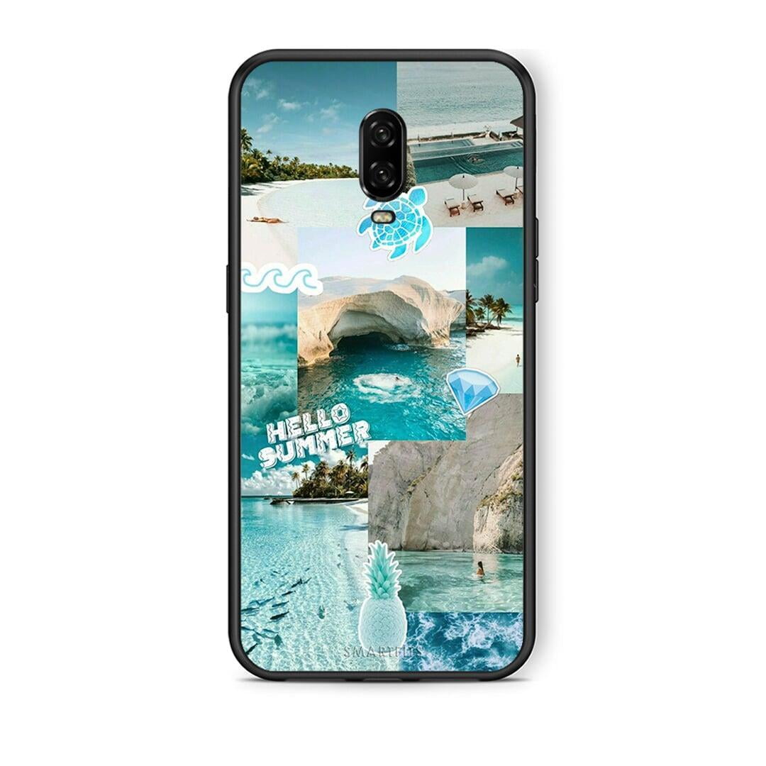 OnePlus 6T Aesthetic Summer Θήκη από τη Smartfits με σχέδιο στο πίσω μέρος και μαύρο περίβλημα | Smartphone case with colorful back and black bezels by Smartfits