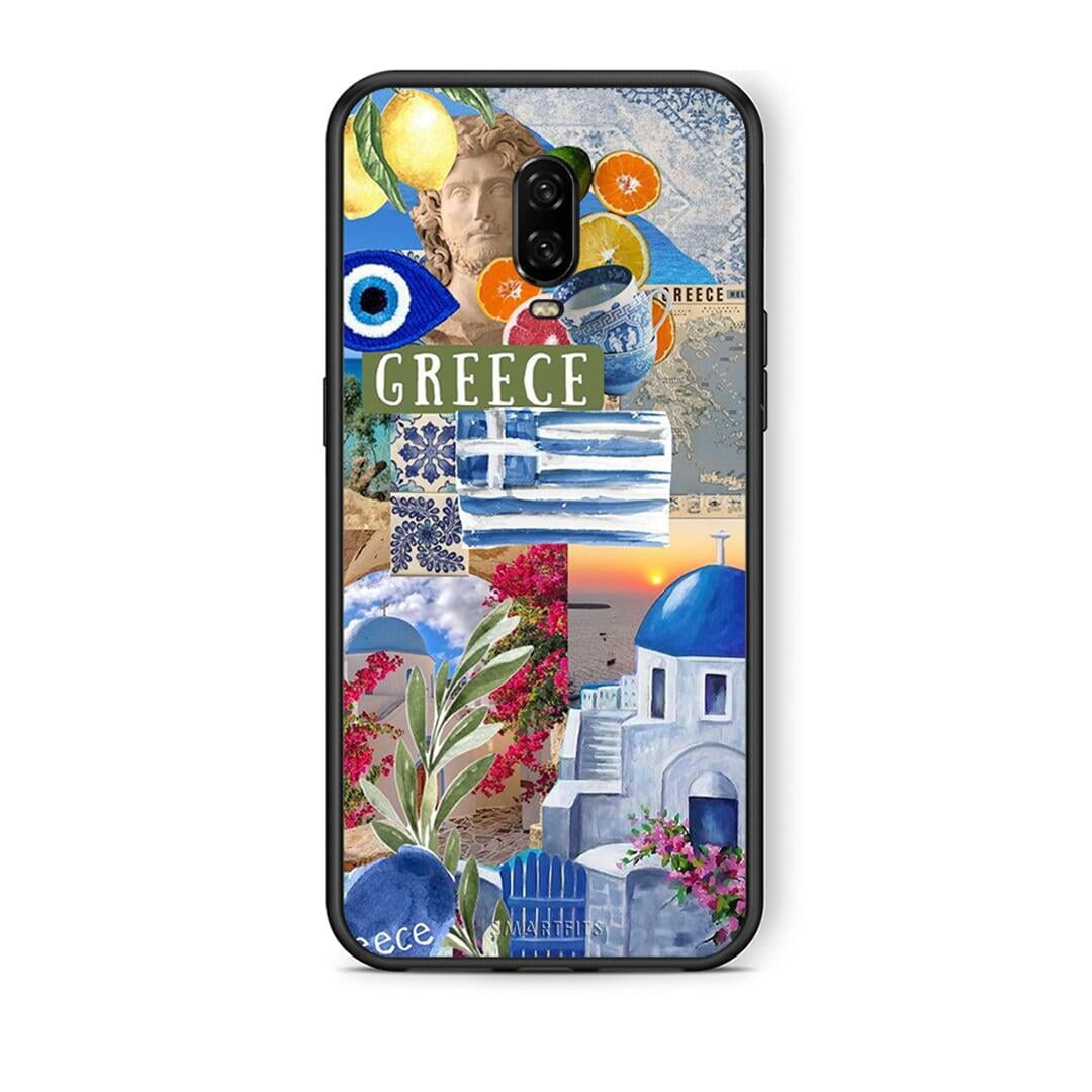 OnePlus 6T All Greek Θήκη από τη Smartfits με σχέδιο στο πίσω μέρος και μαύρο περίβλημα | Smartphone case with colorful back and black bezels by Smartfits