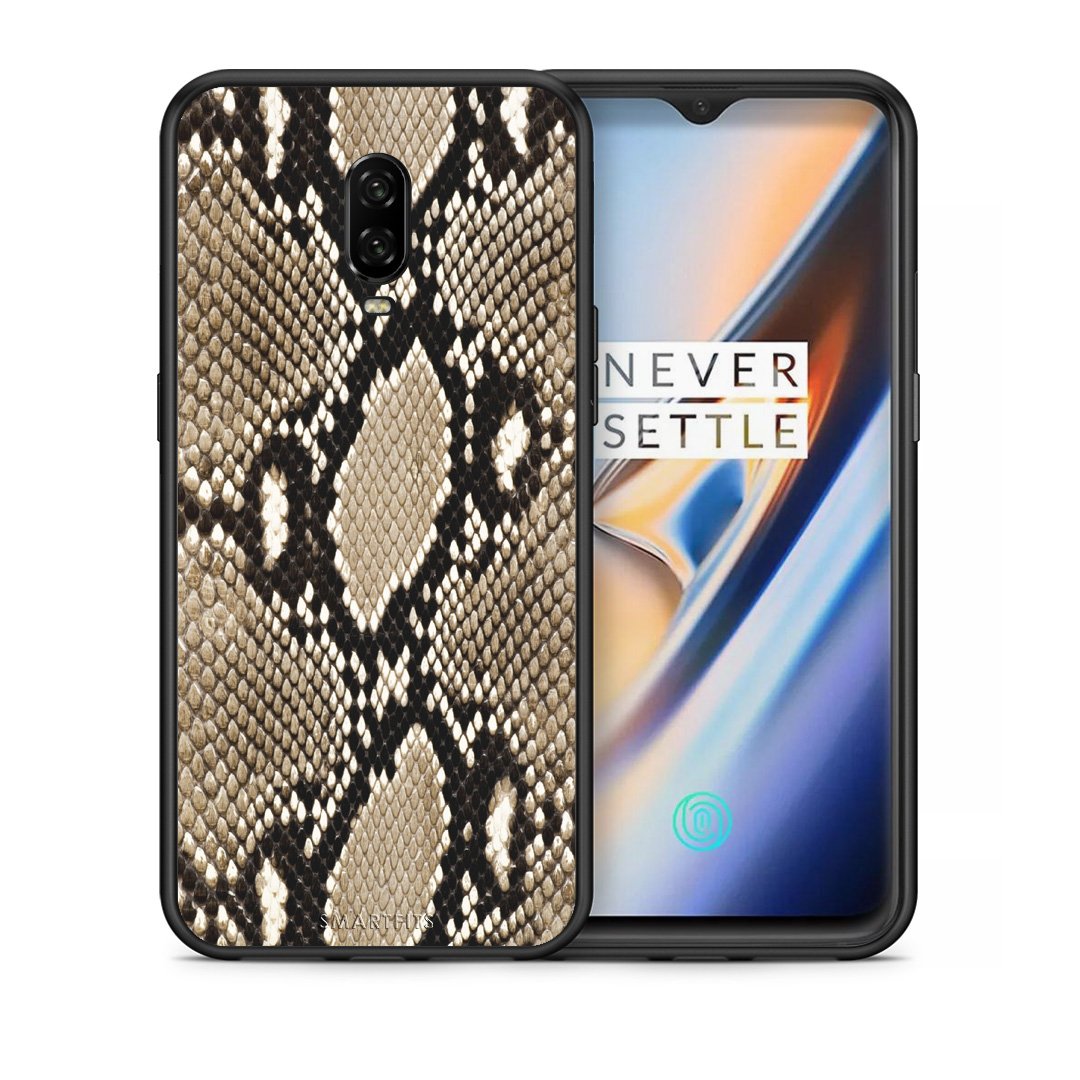 Θήκη OnePlus 6T Fashion Snake Animal από τη Smartfits με σχέδιο στο πίσω μέρος και μαύρο περίβλημα | OnePlus 6T Fashion Snake Animal case with colorful back and black bezels