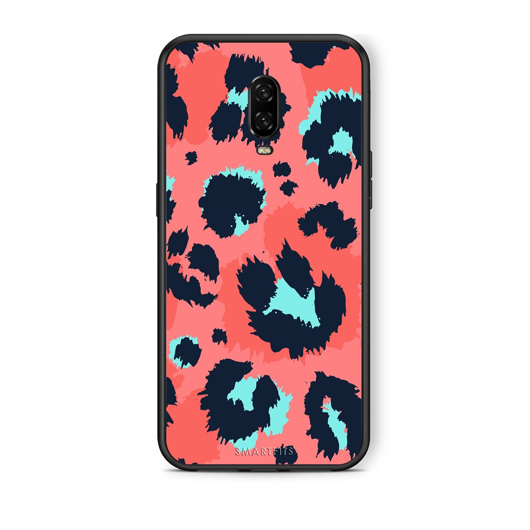 22 - OnePlus 6T Pink Leopard Animal case, cover, bumper
