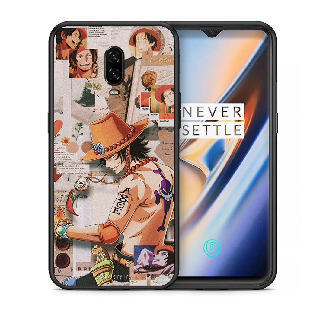 Θήκη OnePlus 6T Anime Collage από τη Smartfits με σχέδιο στο πίσω μέρος και μαύρο περίβλημα | OnePlus 6T Anime Collage case with colorful back and black bezels