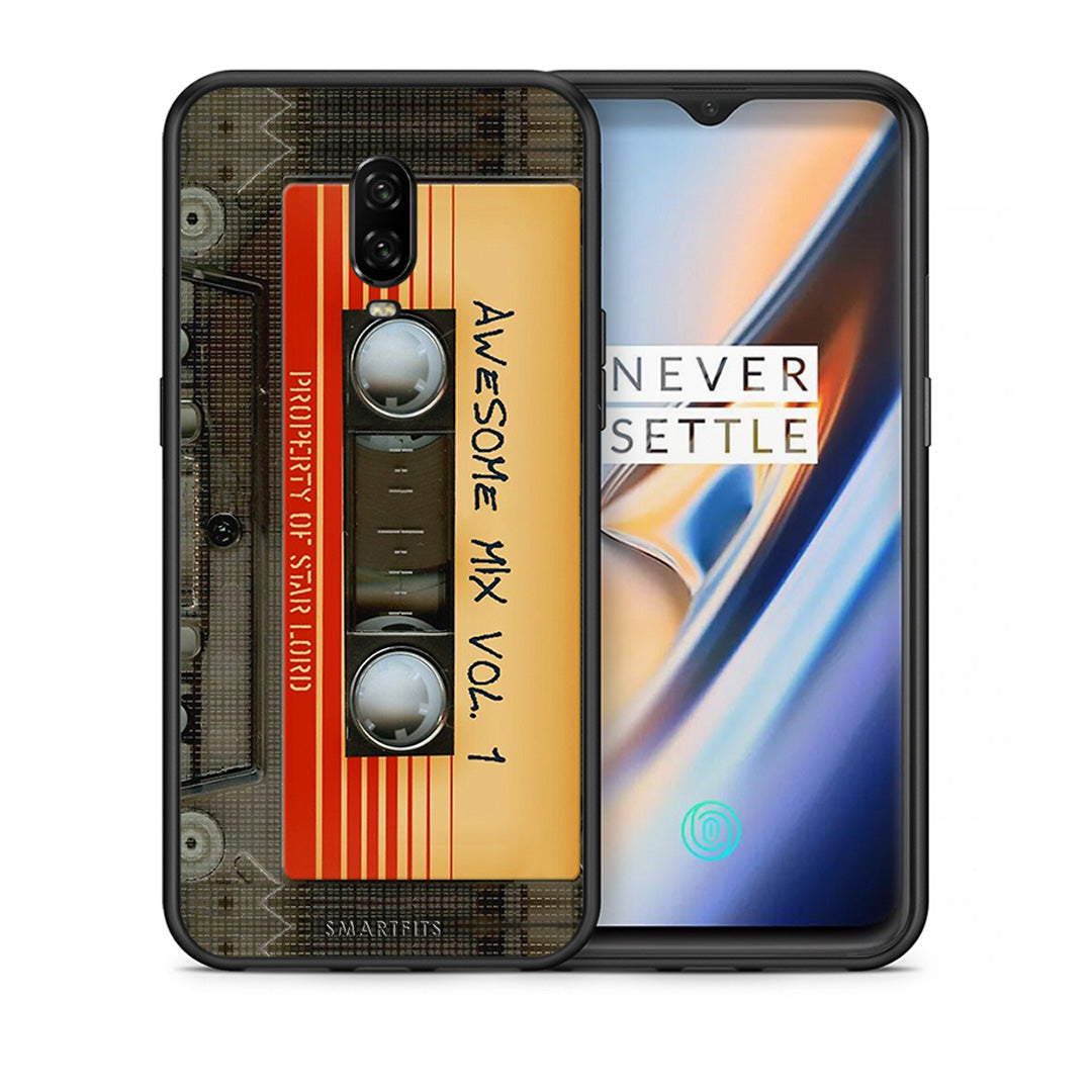 Θήκη OnePlus 6T Awesome Mix από τη Smartfits με σχέδιο στο πίσω μέρος και μαύρο περίβλημα | OnePlus 6T Awesome Mix case with colorful back and black bezels