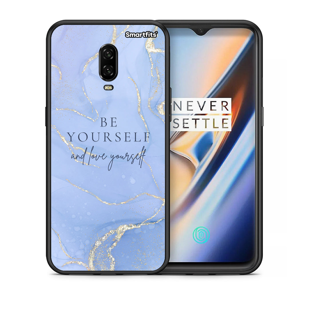 Θήκη OnePlus 6T Be Yourself από τη Smartfits με σχέδιο στο πίσω μέρος και μαύρο περίβλημα | OnePlus 6T Be Yourself case with colorful back and black bezels