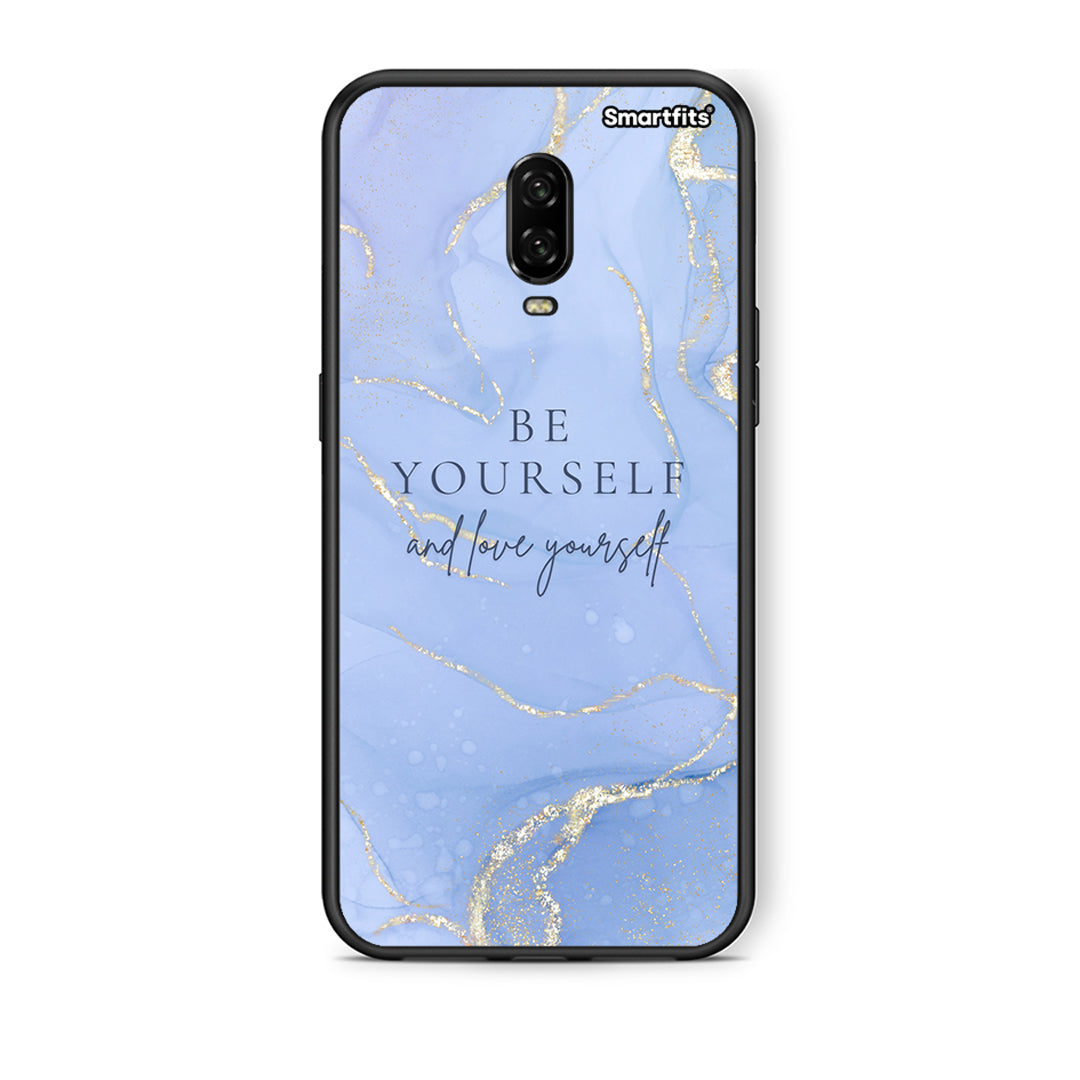 OnePlus 6T Be Yourself θήκη από τη Smartfits με σχέδιο στο πίσω μέρος και μαύρο περίβλημα | Smartphone case with colorful back and black bezels by Smartfits