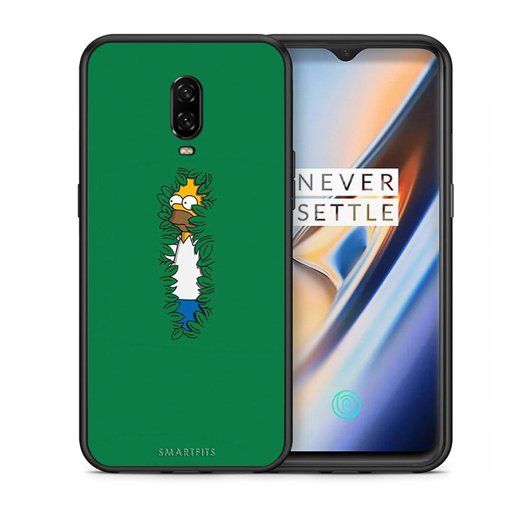 Θήκη Αγίου Βαλεντίνου OnePlus 6T Bush Man από τη Smartfits με σχέδιο στο πίσω μέρος και μαύρο περίβλημα | OnePlus 6T Bush Man case with colorful back and black bezels