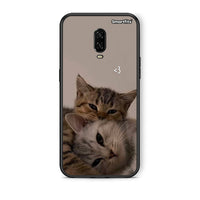Thumbnail for OnePlus 6 Cats In Love θήκη από τη Smartfits με σχέδιο στο πίσω μέρος και μαύρο περίβλημα | Smartphone case with colorful back and black bezels by Smartfits