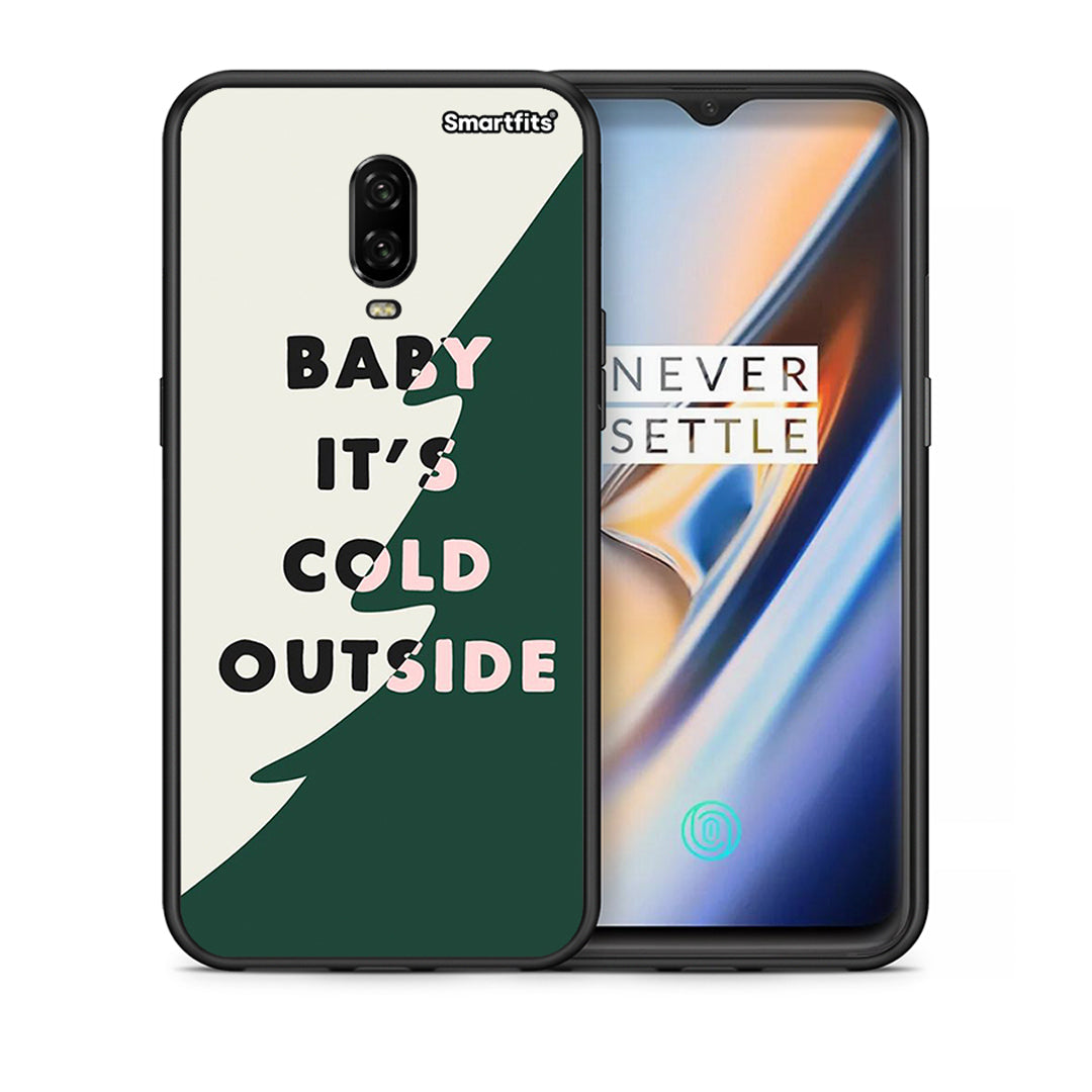 Θήκη OnePlus 6T Cold Outside από τη Smartfits με σχέδιο στο πίσω μέρος και μαύρο περίβλημα | OnePlus 6T Cold Outside case with colorful back and black bezels