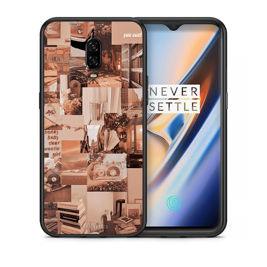 Θήκη Αγίου Βαλεντίνου OnePlus 6T Collage You Can από τη Smartfits με σχέδιο στο πίσω μέρος και μαύρο περίβλημα | OnePlus 6T Collage You Can case with colorful back and black bezels