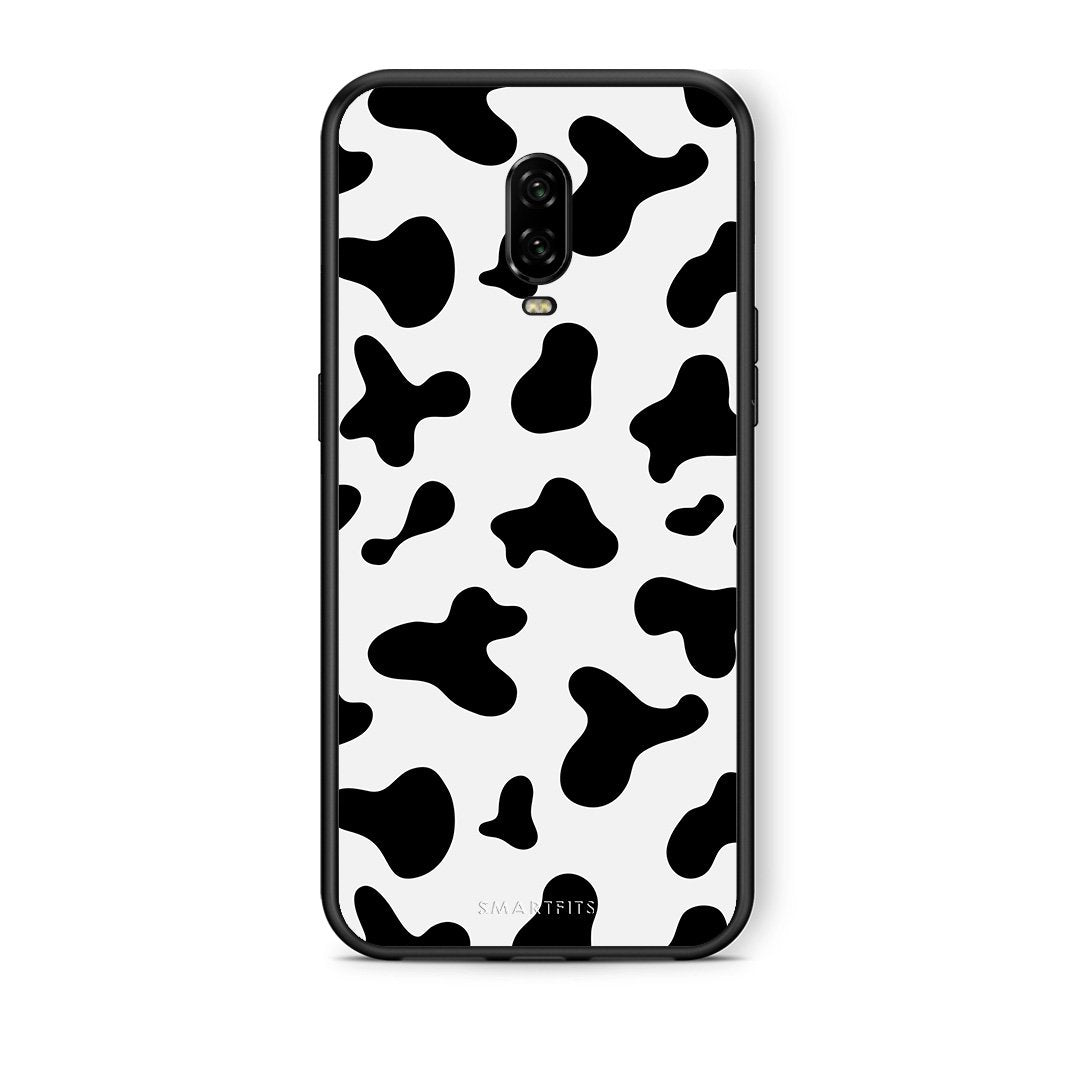 OnePlus 6T Cow Print θήκη από τη Smartfits με σχέδιο στο πίσω μέρος και μαύρο περίβλημα | Smartphone case with colorful back and black bezels by Smartfits