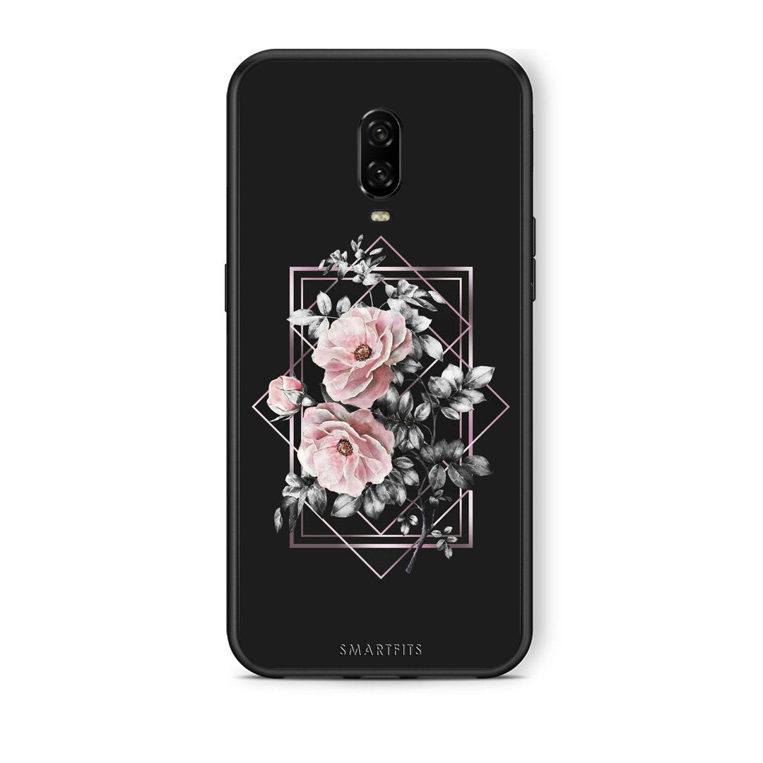 4 - OnePlus 6T Frame Flower case, cover, bumper