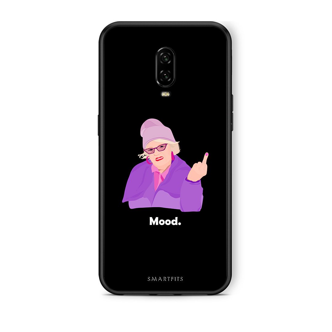OnePlus 6T Grandma Mood Black θήκη από τη Smartfits με σχέδιο στο πίσω μέρος και μαύρο περίβλημα | Smartphone case with colorful back and black bezels by Smartfits