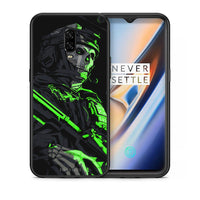 Thumbnail for Θήκη Αγίου Βαλεντίνου OnePlus 6T Green Soldier από τη Smartfits με σχέδιο στο πίσω μέρος και μαύρο περίβλημα | OnePlus 6T Green Soldier case with colorful back and black bezels