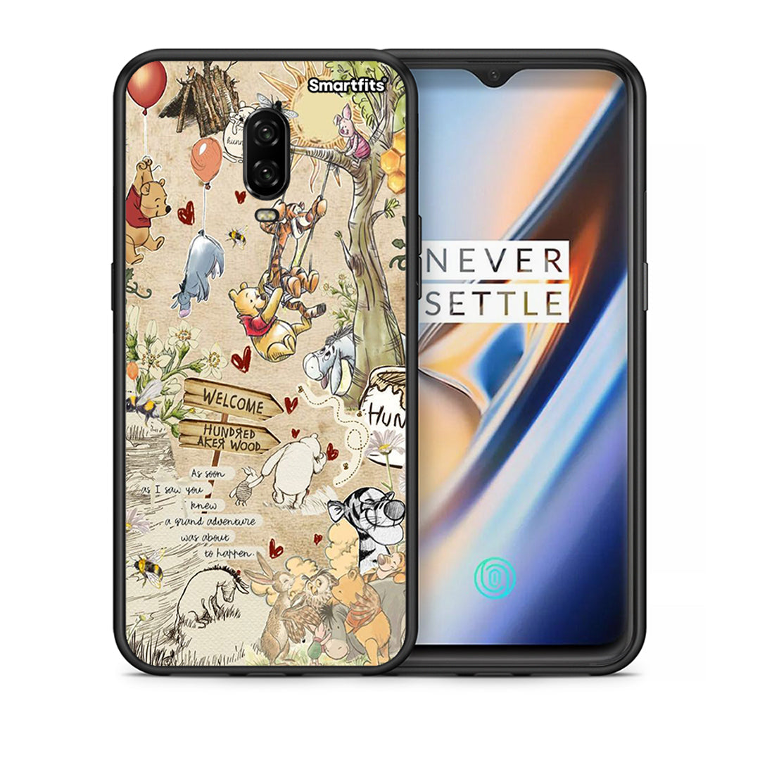 Θήκη OnePlus 6T Happy Friends από τη Smartfits με σχέδιο στο πίσω μέρος και μαύρο περίβλημα | OnePlus 6T Happy Friends case with colorful back and black bezels