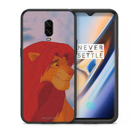 Thumbnail for Θήκη Αγίου Βαλεντίνου OnePlus 6T Lion Love 1 από τη Smartfits με σχέδιο στο πίσω μέρος και μαύρο περίβλημα | OnePlus 6T Lion Love 1 case with colorful back and black bezels