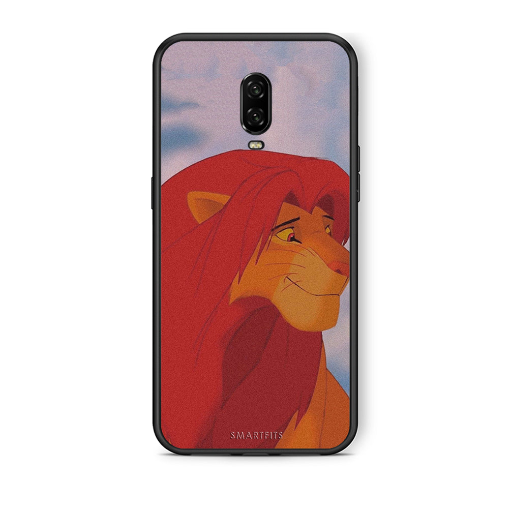 OnePlus 6T Lion Love 1 Θήκη Αγίου Βαλεντίνου από τη Smartfits με σχέδιο στο πίσω μέρος και μαύρο περίβλημα | Smartphone case with colorful back and black bezels by Smartfits