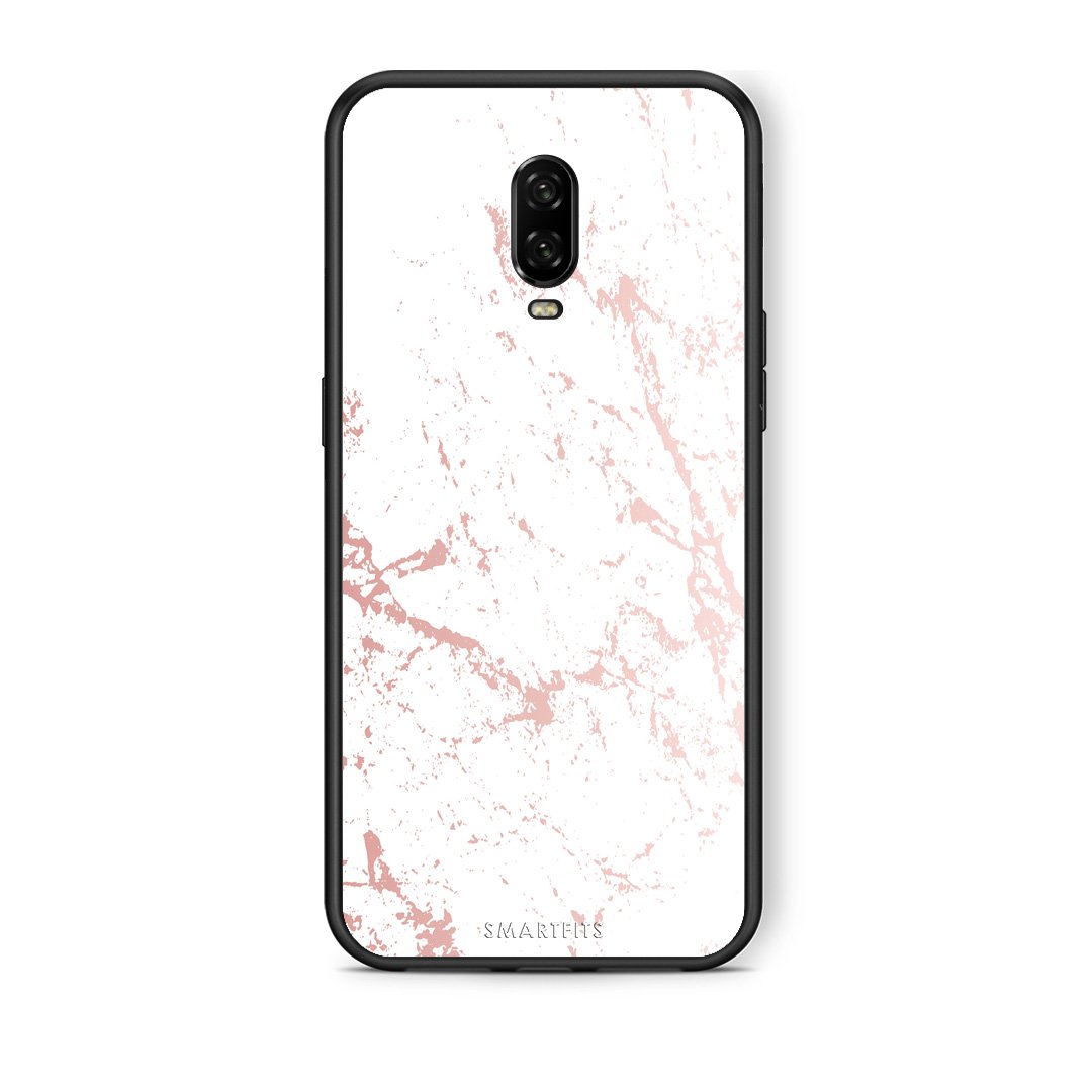 116 - OnePlus 6T Pink Splash Marble case, cover, bumper