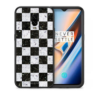 Thumbnail for Θήκη OnePlus 6T Square Geometric Marble από τη Smartfits με σχέδιο στο πίσω μέρος και μαύρο περίβλημα | OnePlus 6T Square Geometric Marble case with colorful back and black bezels