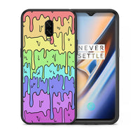 Thumbnail for Θήκη OnePlus 6T Melting Rainbow από τη Smartfits με σχέδιο στο πίσω μέρος και μαύρο περίβλημα | OnePlus 6T Melting Rainbow case with colorful back and black bezels