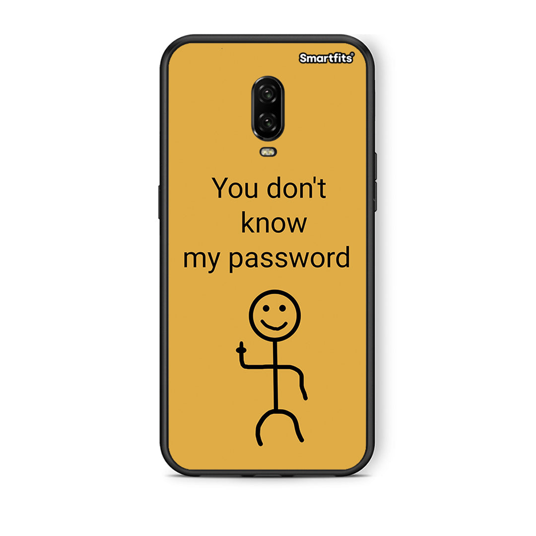 OnePlus 6T My Password Θήκη από τη Smartfits με σχέδιο στο πίσω μέρος και μαύρο περίβλημα | Smartphone case with colorful back and black bezels by Smartfits