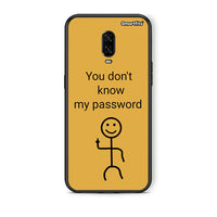 Thumbnail for OnePlus 6T My Password Θήκη από τη Smartfits με σχέδιο στο πίσω μέρος και μαύρο περίβλημα | Smartphone case with colorful back and black bezels by Smartfits