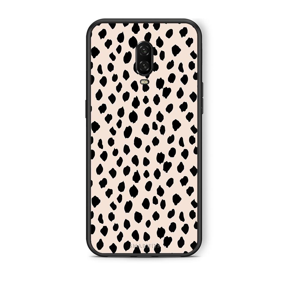 OnePlus 6T New Polka Dots θήκη από τη Smartfits με σχέδιο στο πίσω μέρος και μαύρο περίβλημα | Smartphone case with colorful back and black bezels by Smartfits