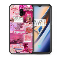 Thumbnail for Θήκη Αγίου Βαλεντίνου OnePlus 6T Pink Love από τη Smartfits με σχέδιο στο πίσω μέρος και μαύρο περίβλημα | OnePlus 6T Pink Love case with colorful back and black bezels