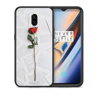 Thumbnail for Θήκη OnePlus 6T Red Rose από τη Smartfits με σχέδιο στο πίσω μέρος και μαύρο περίβλημα | OnePlus 6T Red Rose case with colorful back and black bezels