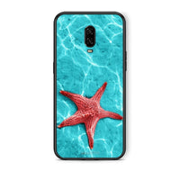 Thumbnail for OnePlus 6T Red Starfish Θήκη από τη Smartfits με σχέδιο στο πίσω μέρος και μαύρο περίβλημα | Smartphone case with colorful back and black bezels by Smartfits