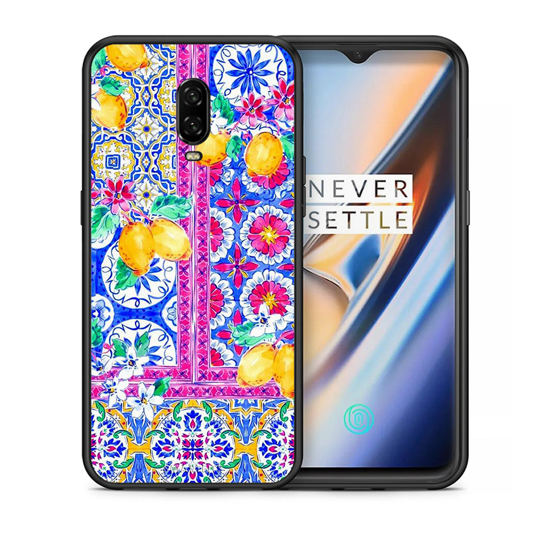 Θήκη OnePlus 6T Retro Spring από τη Smartfits με σχέδιο στο πίσω μέρος και μαύρο περίβλημα | OnePlus 6T Retro Spring case with colorful back and black bezels