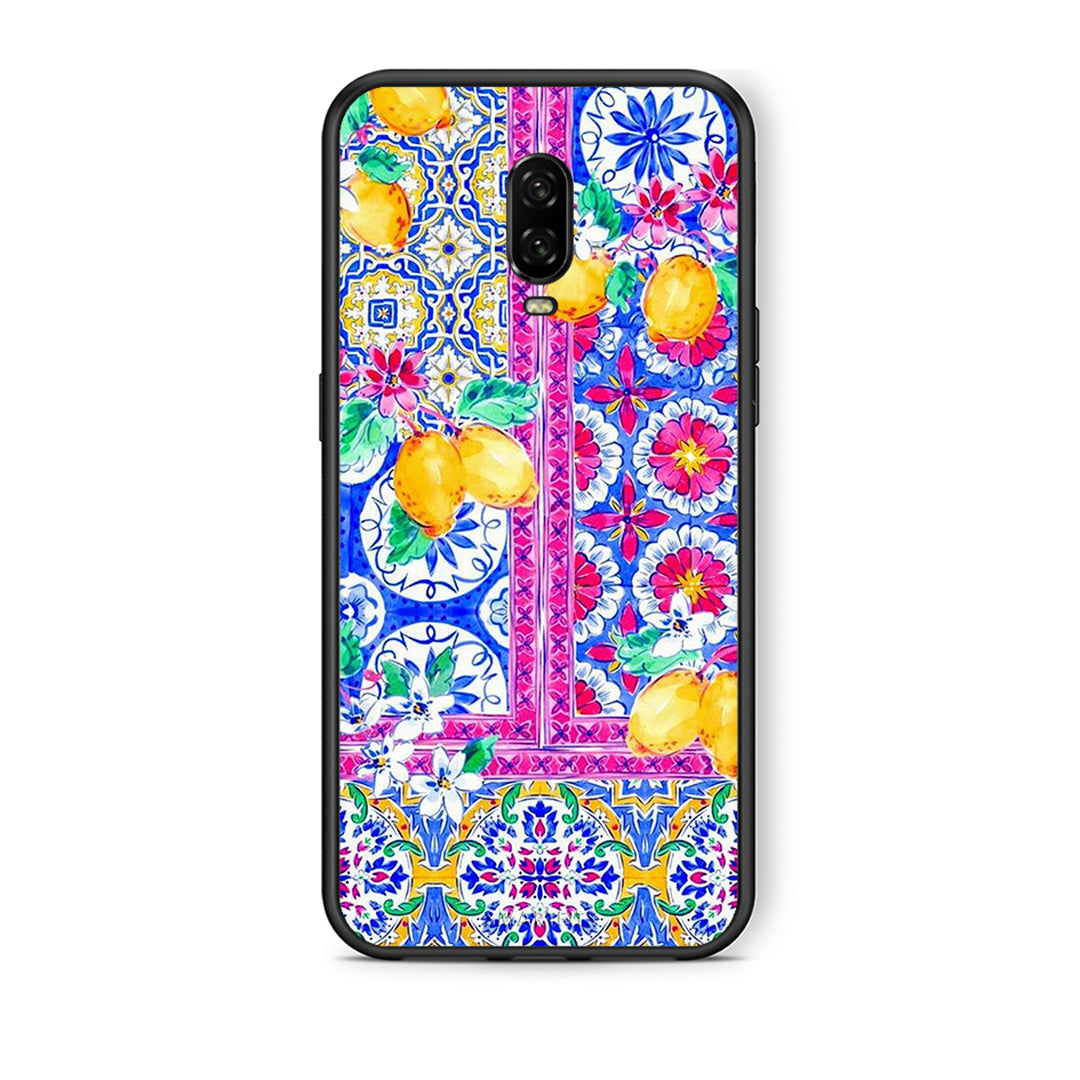 OnePlus 6T Retro Spring θήκη από τη Smartfits με σχέδιο στο πίσω μέρος και μαύρο περίβλημα | Smartphone case with colorful back and black bezels by Smartfits