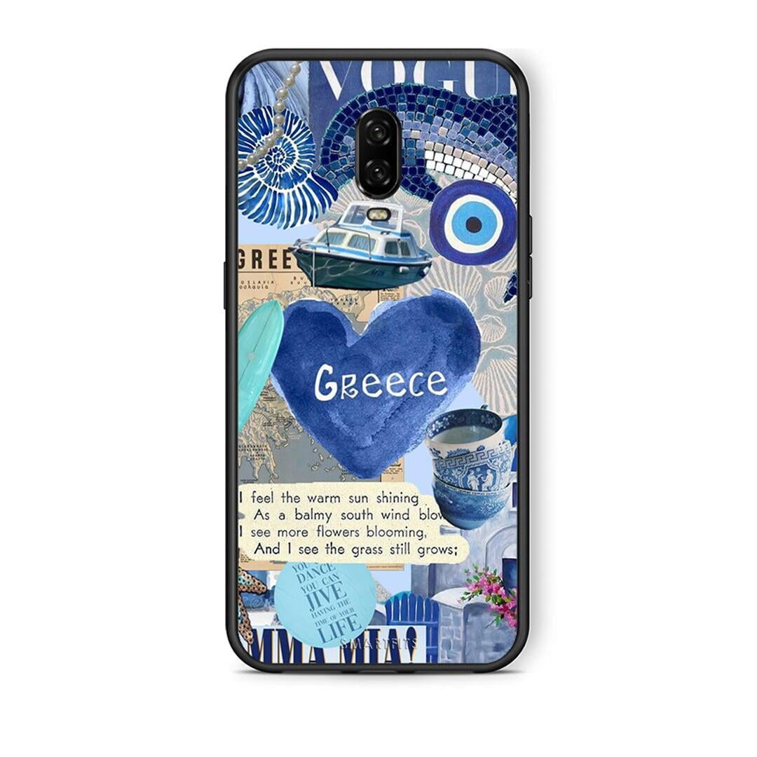 OnePlus 6T Summer In Greece Θήκη από τη Smartfits με σχέδιο στο πίσω μέρος και μαύρο περίβλημα | Smartphone case with colorful back and black bezels by Smartfits