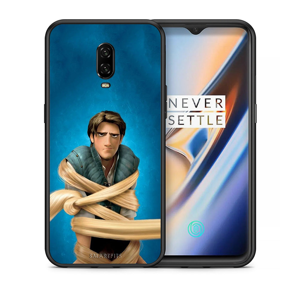 Θήκη Αγίου Βαλεντίνου OnePlus 6T Tangled 1 από τη Smartfits με σχέδιο στο πίσω μέρος και μαύρο περίβλημα | OnePlus 6T Tangled 1 case with colorful back and black bezels