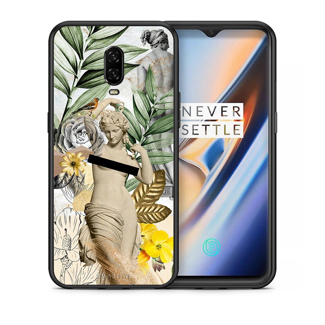 Θήκη OnePlus 6T Woman Statue από τη Smartfits με σχέδιο στο πίσω μέρος και μαύρο περίβλημα | OnePlus 6T Woman Statue case with colorful back and black bezels