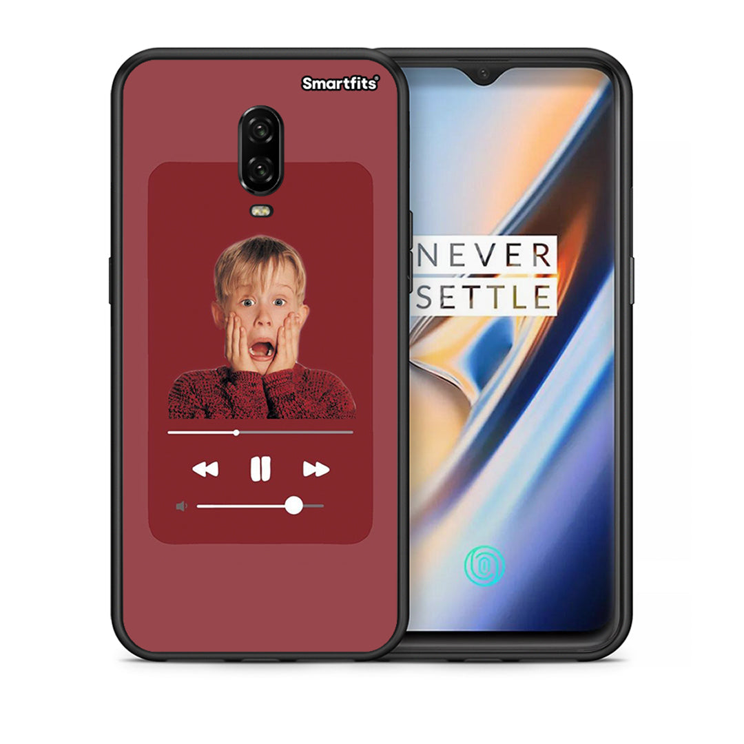 Θήκη OnePlus 6T Xmas Alone Music από τη Smartfits με σχέδιο στο πίσω μέρος και μαύρο περίβλημα | OnePlus 6T Xmas Alone Music case with colorful back and black bezels