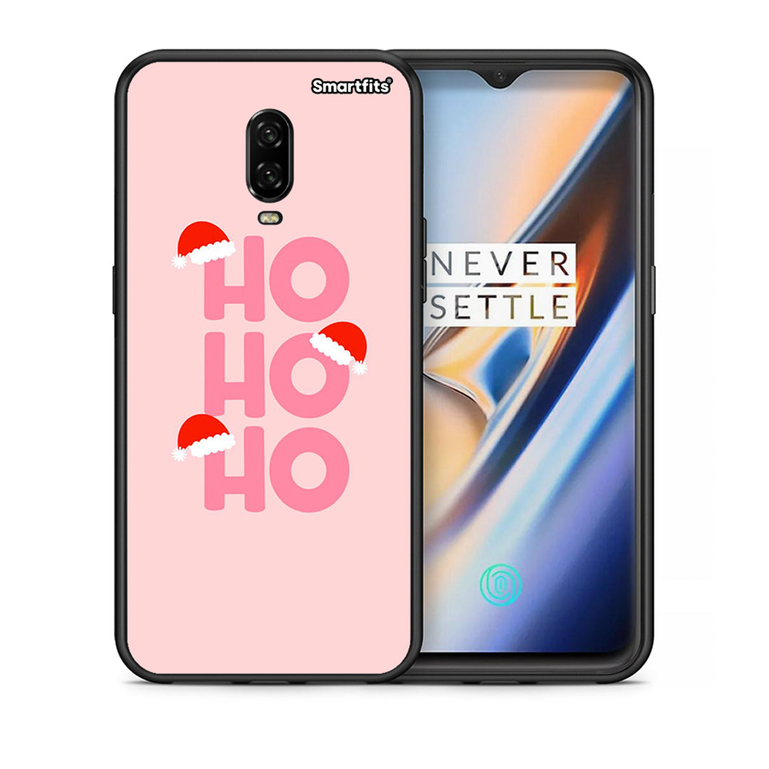 Θήκη OnePlus 6T Xmas Ho Ho Ho από τη Smartfits με σχέδιο στο πίσω μέρος και μαύρο περίβλημα | OnePlus 6T Xmas Ho Ho Ho case with colorful back and black bezels