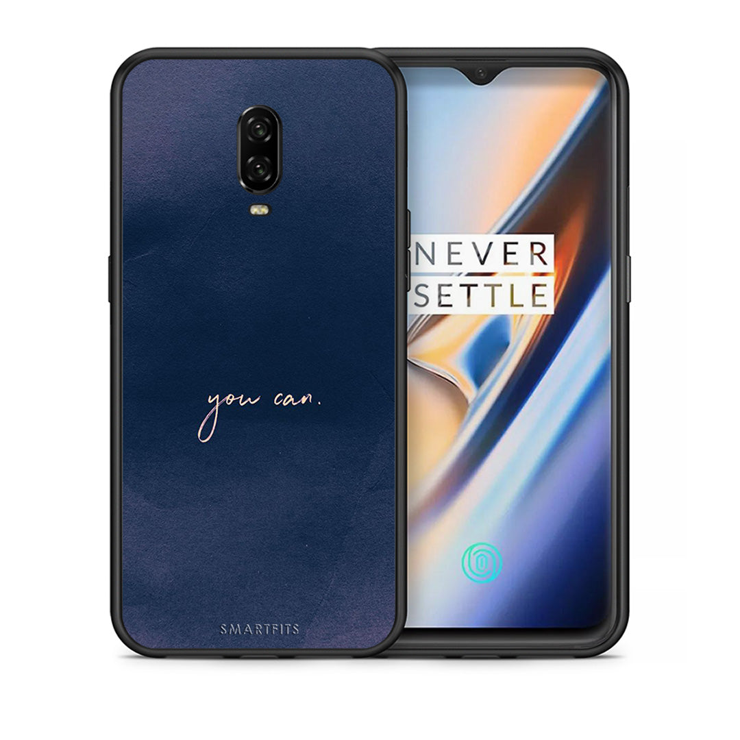 Θήκη OnePlus 6T You Can από τη Smartfits με σχέδιο στο πίσω μέρος και μαύρο περίβλημα | OnePlus 6T You Can case with colorful back and black bezels