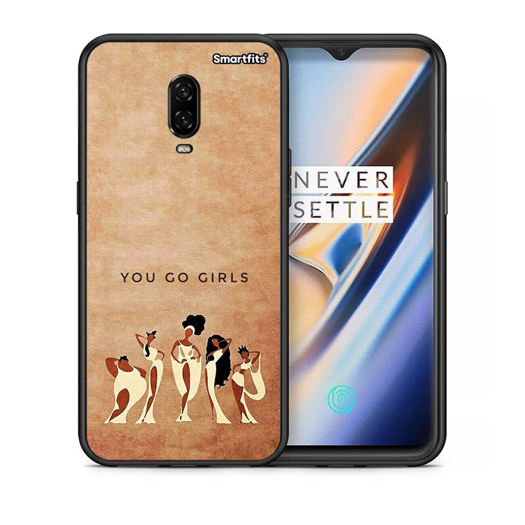 Θήκη OnePlus 6T You Go Girl από τη Smartfits με σχέδιο στο πίσω μέρος και μαύρο περίβλημα | OnePlus 6T You Go Girl case with colorful back and black bezels