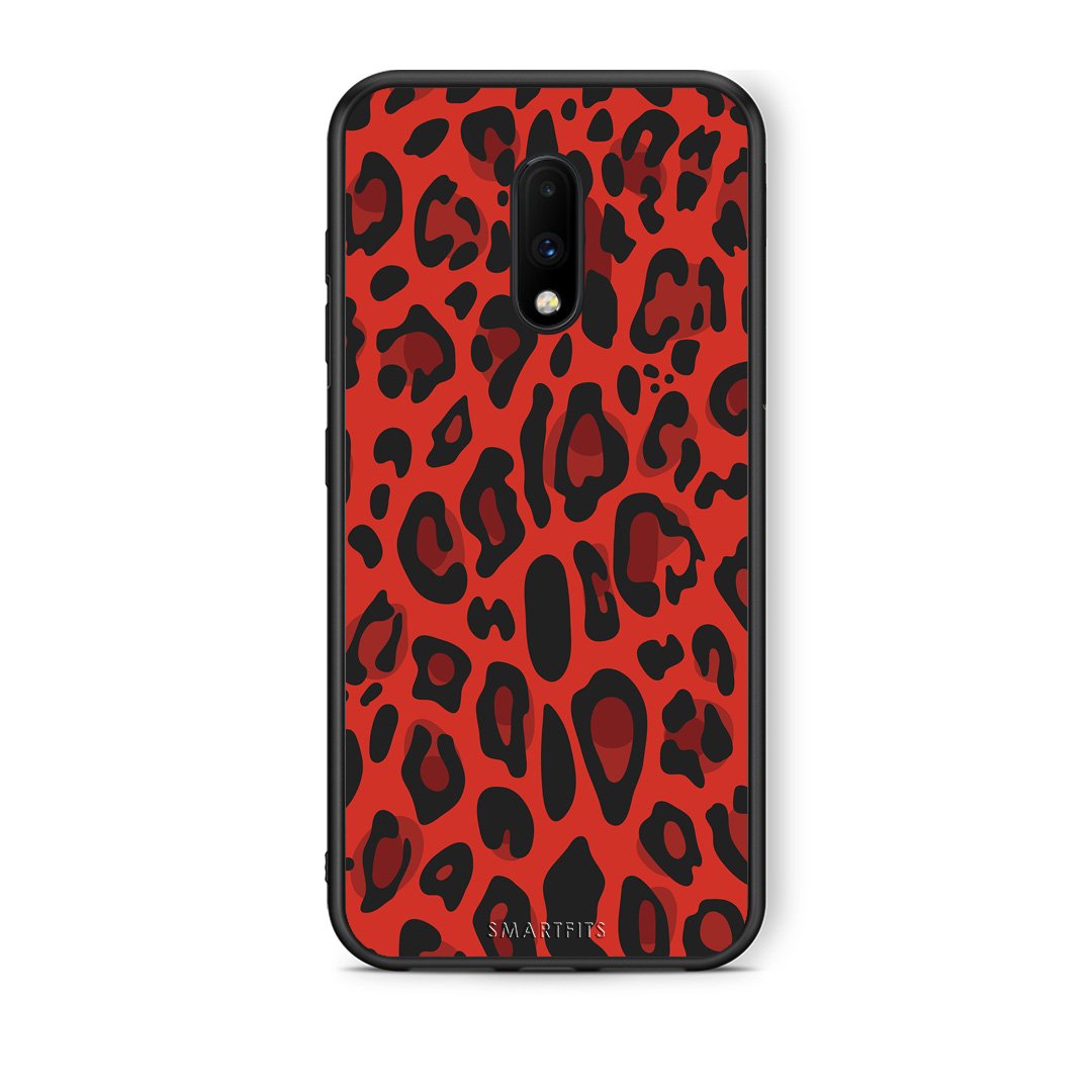4 - OnePlus 7 Red Leopard Animal case, cover, bumper