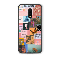 Thumbnail for OnePlus 7 Collage Bitchin Θήκη Αγίου Βαλεντίνου από τη Smartfits με σχέδιο στο πίσω μέρος και μαύρο περίβλημα | Smartphone case with colorful back and black bezels by Smartfits