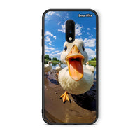 Thumbnail for OnePlus 7 Duck Face θήκη από τη Smartfits με σχέδιο στο πίσω μέρος και μαύρο περίβλημα | Smartphone case with colorful back and black bezels by Smartfits