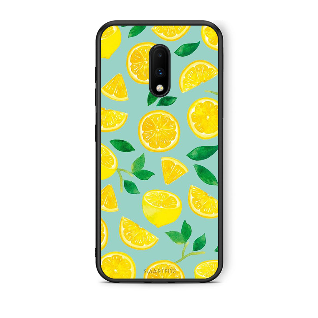 OnePlus 7 Lemons θήκη από τη Smartfits με σχέδιο στο πίσω μέρος και μαύρο περίβλημα | Smartphone case with colorful back and black bezels by Smartfits