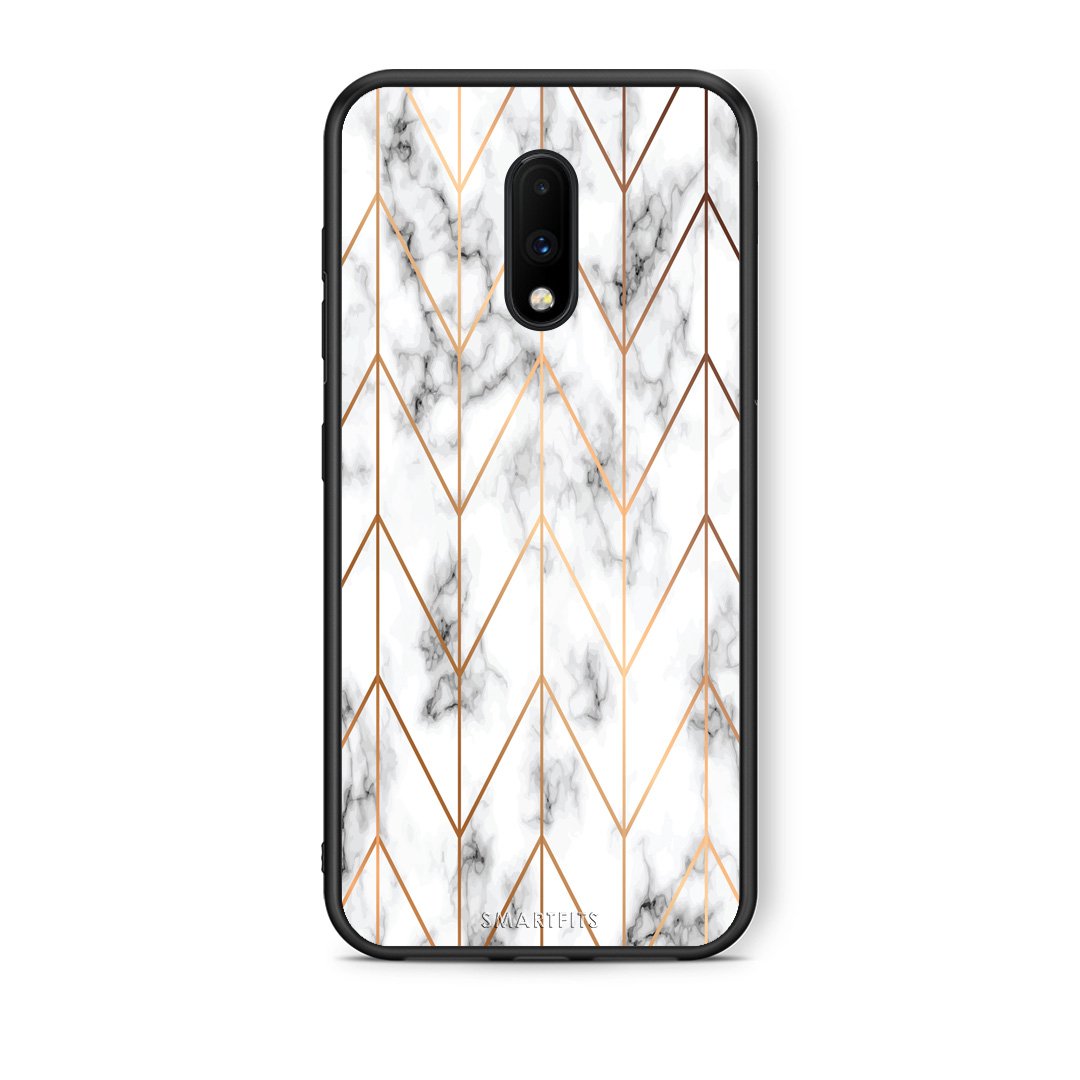 44 - OnePlus 7 Gold Geometric Marble case, cover, bumper