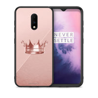 Thumbnail for Θήκη OnePlus 7 Crown Minimal από τη Smartfits με σχέδιο στο πίσω μέρος και μαύρο περίβλημα | OnePlus 7 Crown Minimal case with colorful back and black bezels