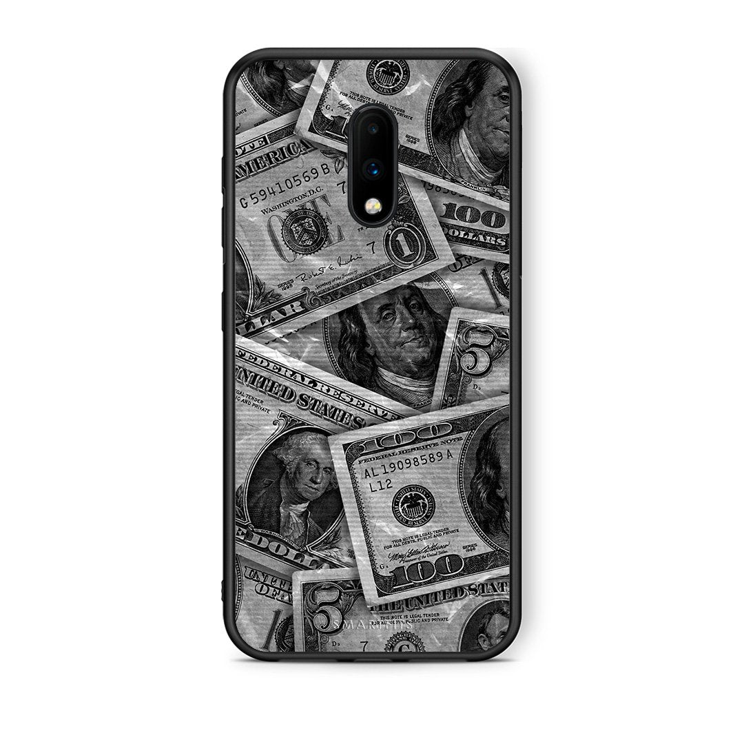 OnePlus 7 Money Dollars θήκη από τη Smartfits με σχέδιο στο πίσω μέρος και μαύρο περίβλημα | Smartphone case with colorful back and black bezels by Smartfits