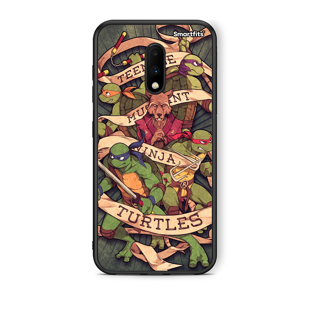 OnePlus 7 Ninja Turtles θήκη από τη Smartfits με σχέδιο στο πίσω μέρος και μαύρο περίβλημα | Smartphone case with colorful back and black bezels by Smartfits