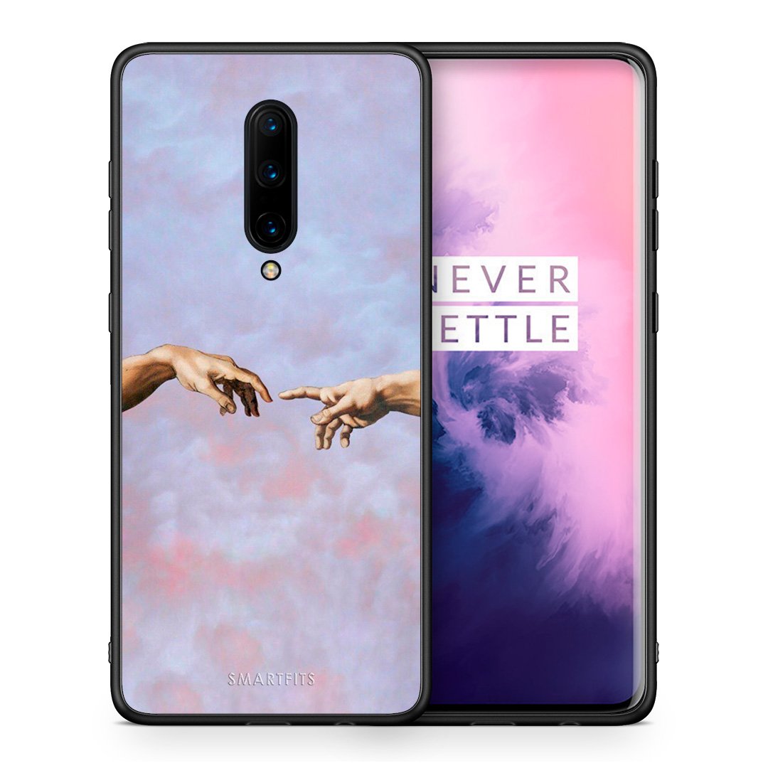 Θήκη OnePlus 7 Pro Adam Hand από τη Smartfits με σχέδιο στο πίσω μέρος και μαύρο περίβλημα | OnePlus 7 Pro Adam Hand case with colorful back and black bezels