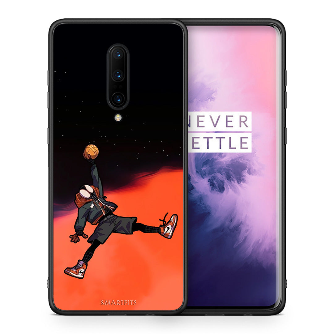 Θήκη OnePlus 7 Pro Basketball Hero από τη Smartfits με σχέδιο στο πίσω μέρος και μαύρο περίβλημα | OnePlus 7 Pro Basketball Hero case with colorful back and black bezels